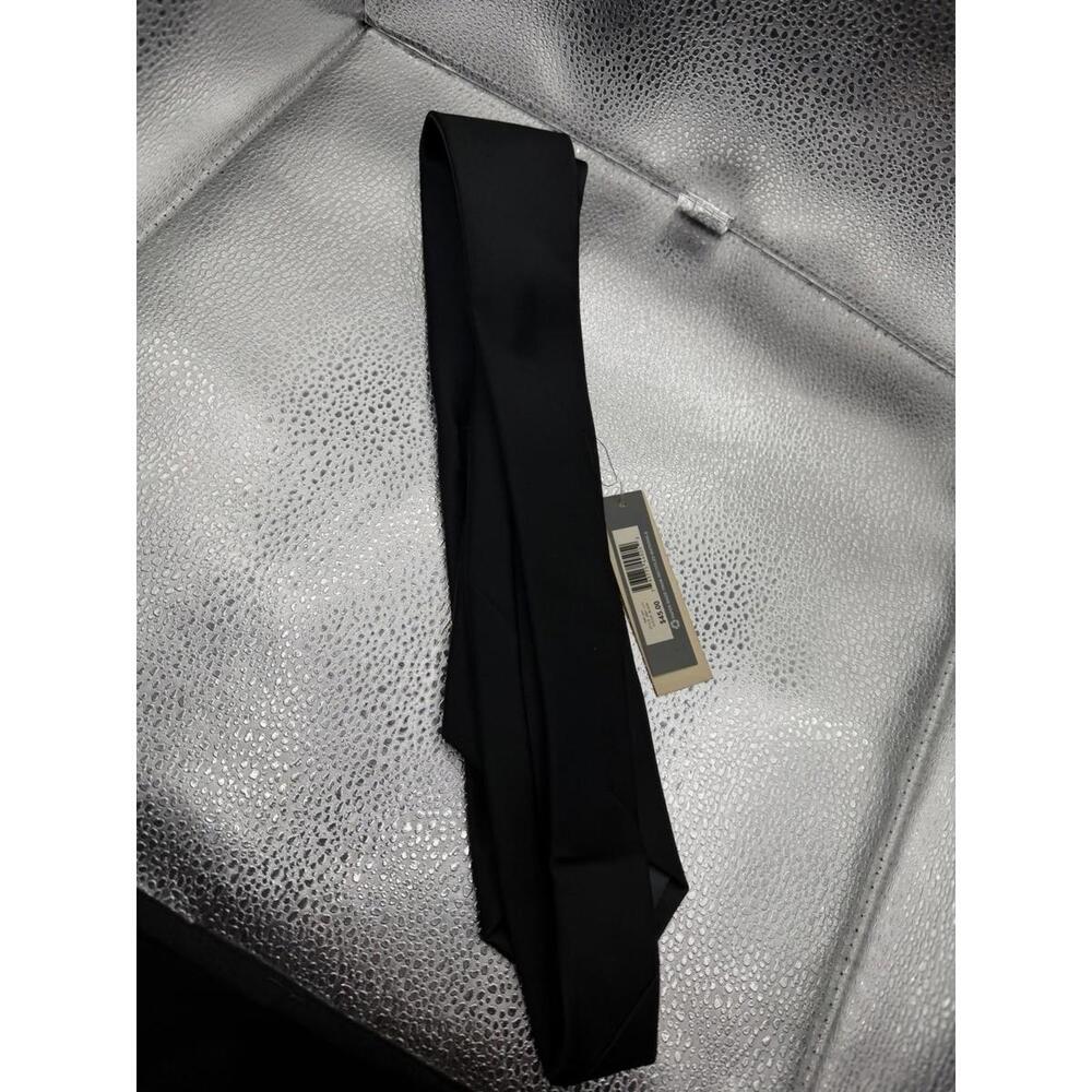 Men's Madison Solid Black 100% Polyester Necktie … - image 4